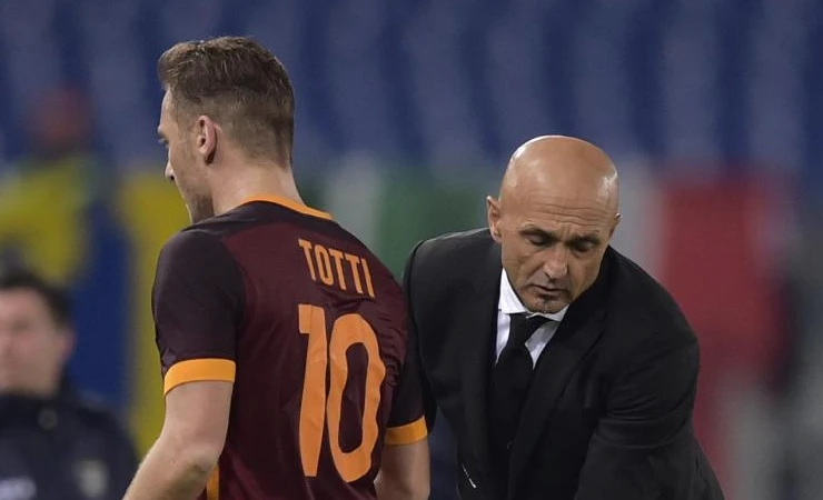 Francesco Totti e Luciano Spalletti