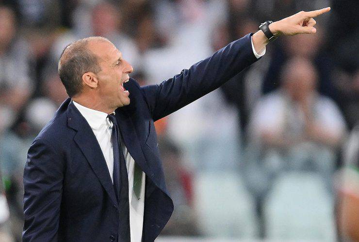 Allegri e gli attaccanti della Juventus