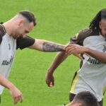 Gatti e Thuram durante un allenamento
