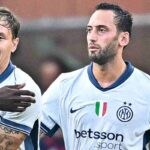 Barella Calhanoglu in azione
